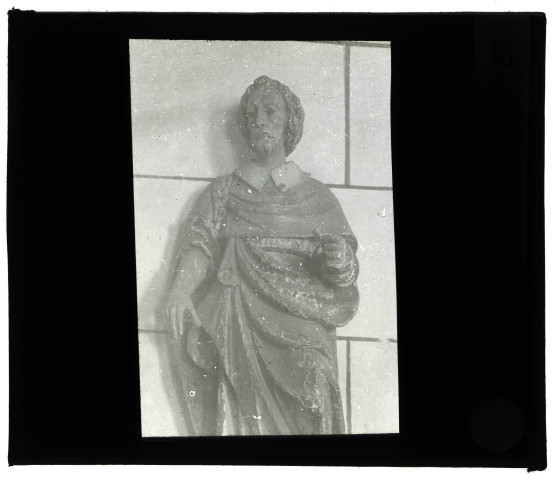 Église Saint-Martin d'Arnières-sur-Iton (Eure), statue de Saint-Laud.