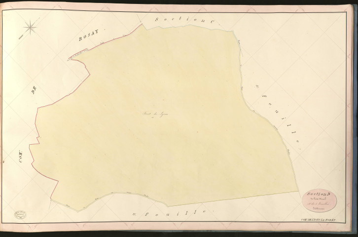 Lyons-la-Forêt. Section D _ de Croix-Mesnil _ 4e de 5 Feuilles