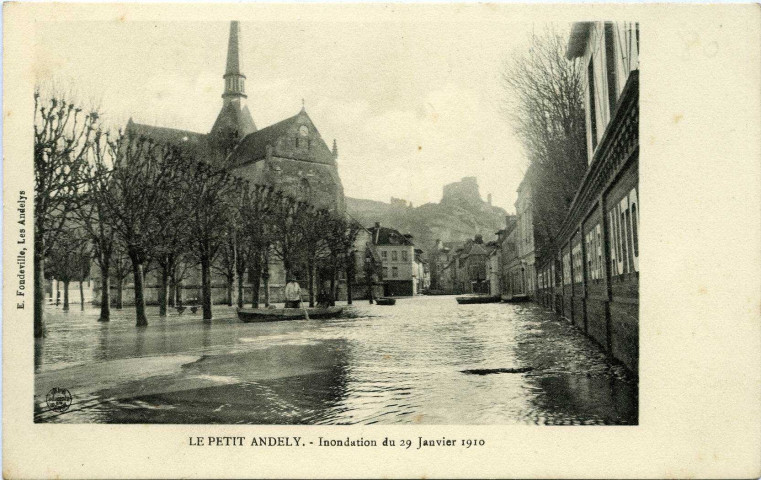 Andelys (Les). Petit Andely - Inondation du 29 Janvier 1910.