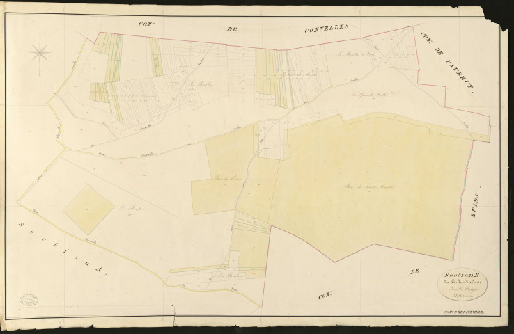 Herqueville. Section B _ des Pérelles et des Ecrais _ Feuille Unique