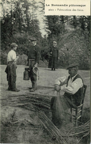 Divers. La Normandie pittoresque. - Fabrication des liens.