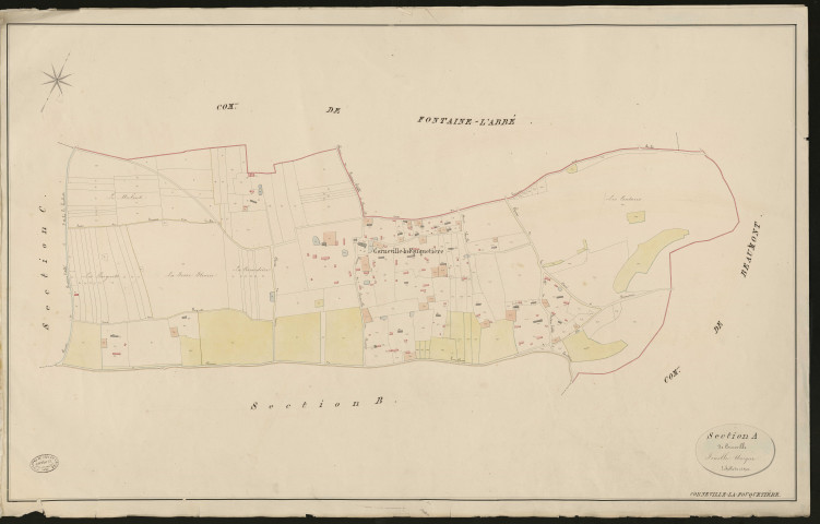 Corneville-la-Fouquetière. Section A _ de Corneville _ Feuille Unique