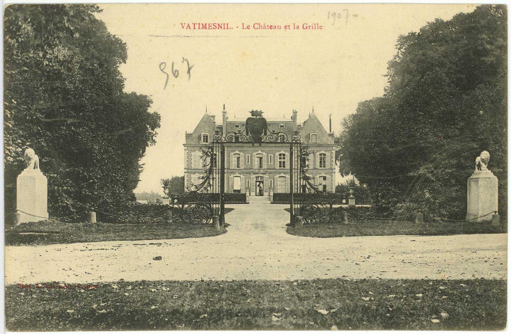 Sainte-Marie-de-Vatimesnil. Le Château et la Grille.