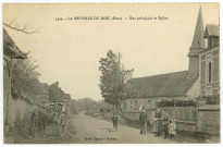 Neuville-du-Bosc (La). Rue principale et Eglise.