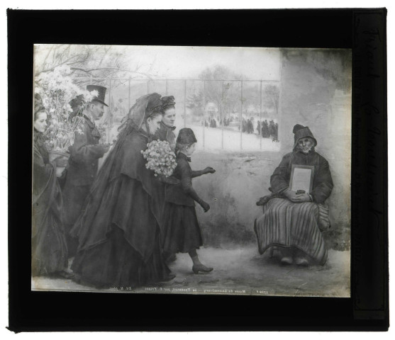 Musée du Luxembourg de Paris, tableau d'Émile Friant « la Toussaint ».