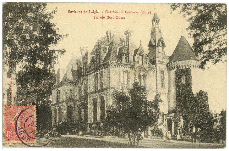 Gournay-le-Guérin. Environs de Laigle. - Château de Gournay (Eure) Façade Nord-Ouest.
