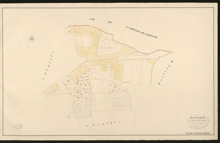 Saint-Cyr-de-Salerne. Section A _ de l'Eglise et de la Gautière _ 1re de 3 Feuilles
