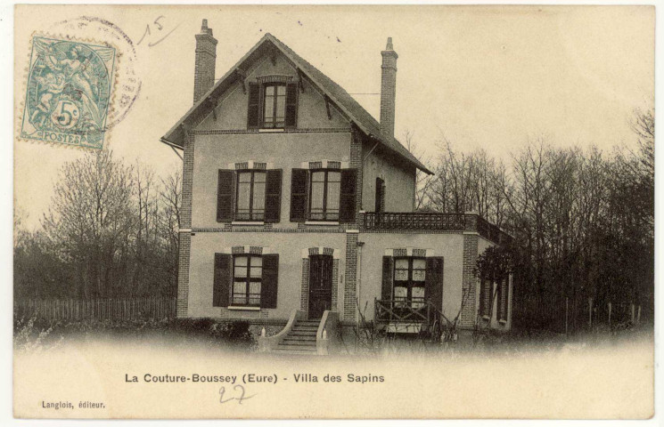 Couture-Boussey (La). Villa des Sapins.
