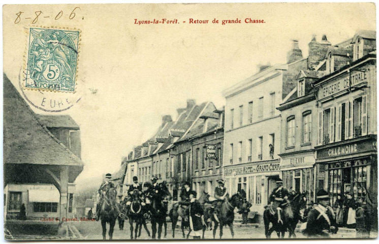 Lyons-la-Forêt. Retour de grande Chasse.