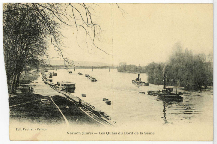 Vernon-Ville. Les Quais du Bord de la Seine.