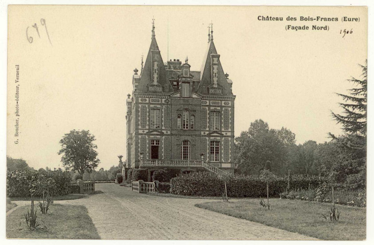 Barils (Les). Château des Bois-Francs. Façade Nord.