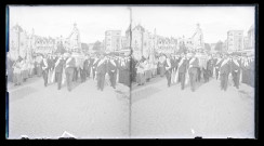 Procession de la Vierge au Monument de Jeanne d'Arc et à la basilique Notre-Dame de Bonsecours (Seine-Maritime).
