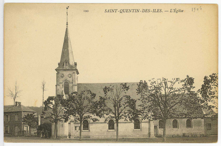 Saint-Quentin-des-Isles. L'Eglise.