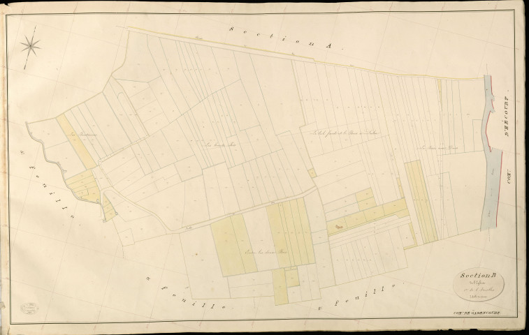 Gadencourt. Section B _ de l'Eglise _ 1re de 6 Feuilles