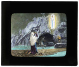 Dessin de la première apparition "Le Signe de Croix" à Lourdes (Hautes-Pyrénées).