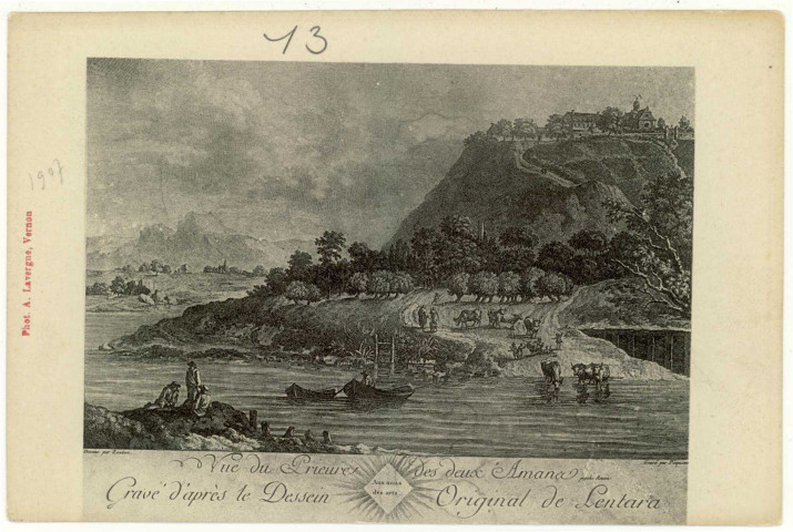Amfreville-sous-les-Monts. Vue du Prieuré des Deux-Amants.