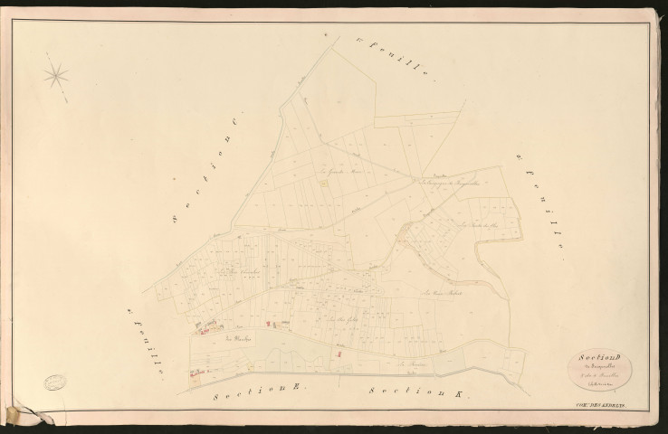 Andelys (Les). Section D _ de Feuquerolles _ 3e de 4 Feuilles