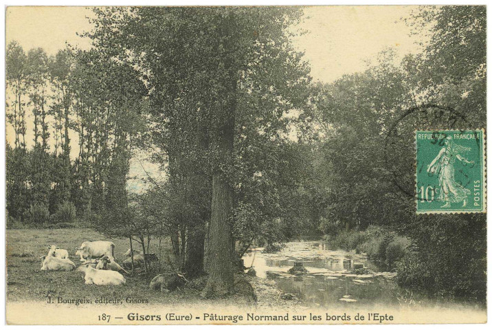 Gisors. Pâturage Normand sur les Bords de l'Epte.