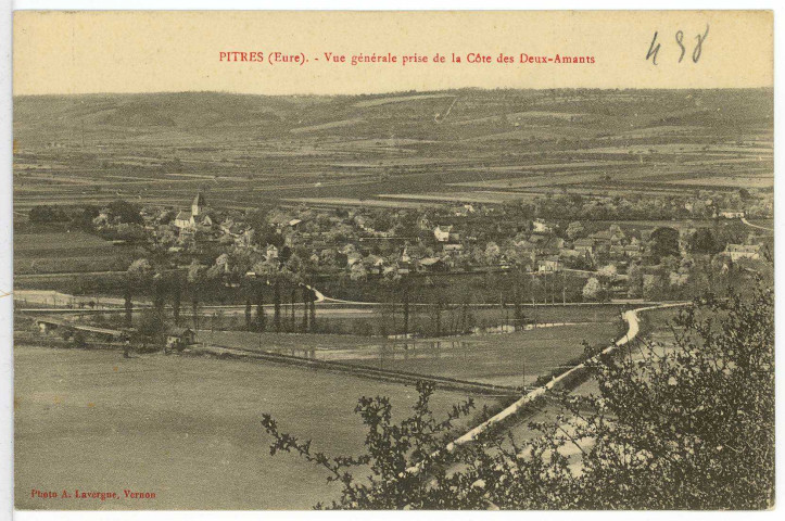 Pîtres. Vue générale prise de la Côte des Deux-Amants.