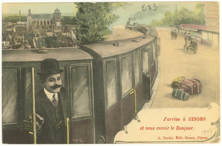 Gisors. Carte souvenir.