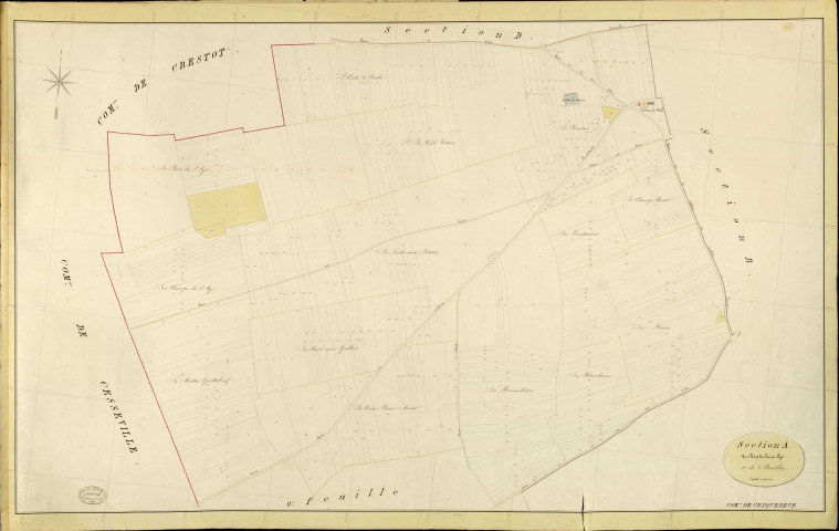 Criquebeuf-la-Campagne. Section A _ du Bois de saint Cyr _ 1re de 2 Feuilles