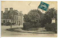 Pont-Audemer. Square et Place de la Gare.
