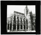 Cathédrale Notre-Dame d'Évreux (Eure), extérieur du chœur et du transept côté nord.