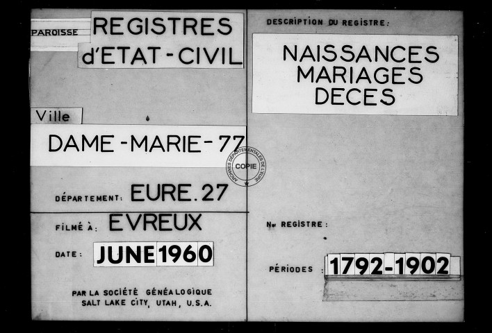 Tables (1792-1902)