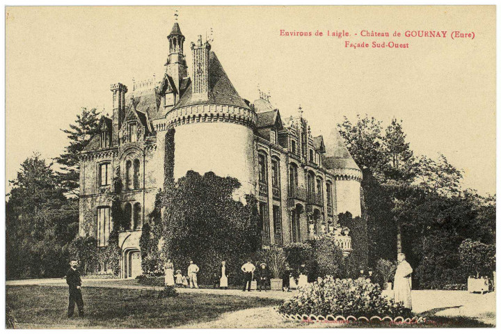 Gournay-le-Guérin. Environs de Laigle. - Château de Gournay (Eure) Façade Sud-Ouest.