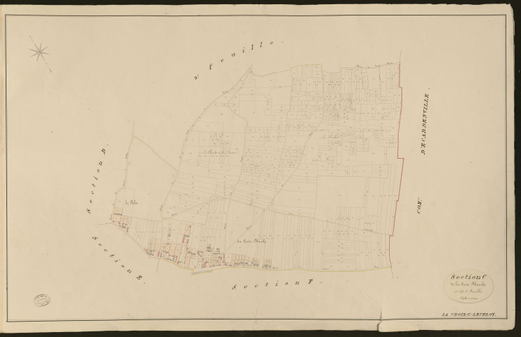 Croix-Saint-Leufroy (La). Section C _ de la Croix Blanche _ 1re de 2 Feuilles