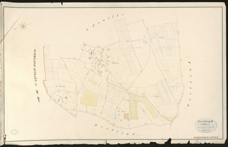 Montreuil-l'Argillé. Section D _ de la Gobardière _ 3ème et dernière feuille _ Echelle de 1 à 2500