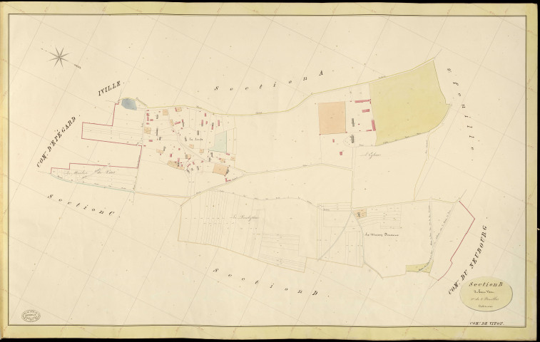 Vitot. Section B _ du haut Vitot _ 1re de 2 Feuilles