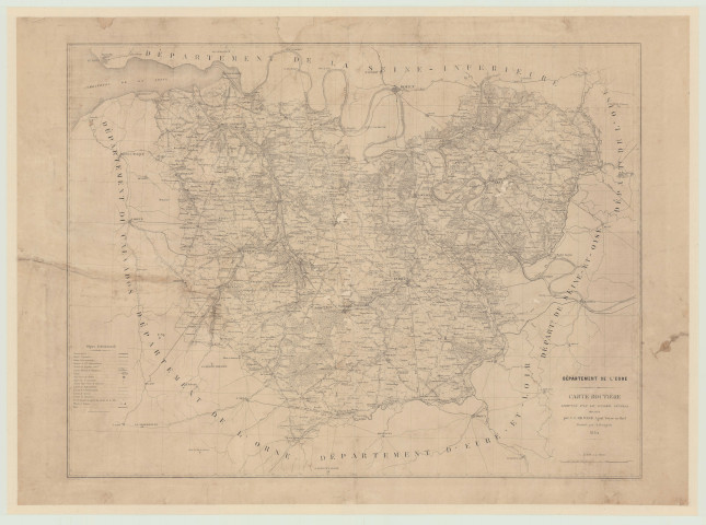 Carte routière adoptée par le Conseil Général. Eure