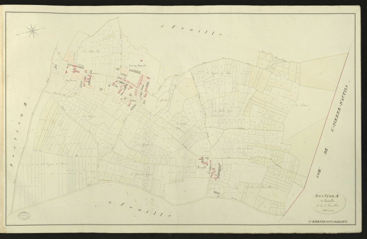 Saint-Etienne-sous-Bailleul. Section A _ de Launay-Caguert _ 2e de 3 Feuilles