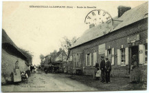 Bérengeville-la-Campagne. Route de Brosville.