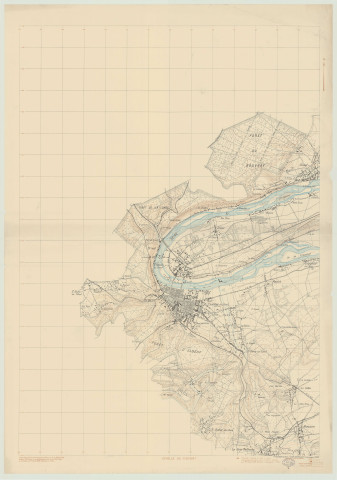 Basse-Seine _ Croquis topographique du Groupement d'Urbanisme de la Basse-Seine, en 7 feuilles