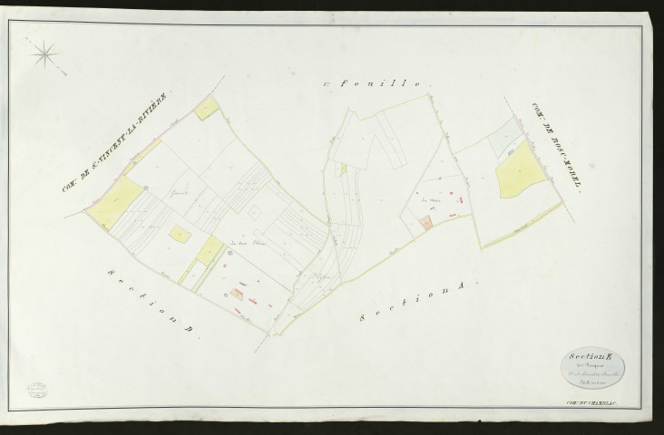 Chamblac (Le). Section E _ des Rocques _ 2ème et dernière feuille _ Echelle de 1 à 2500