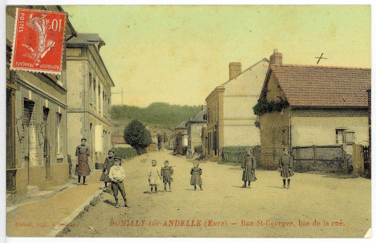 Romilly-sur-Andelle. Rue St-Georges - Bas de la Rue.