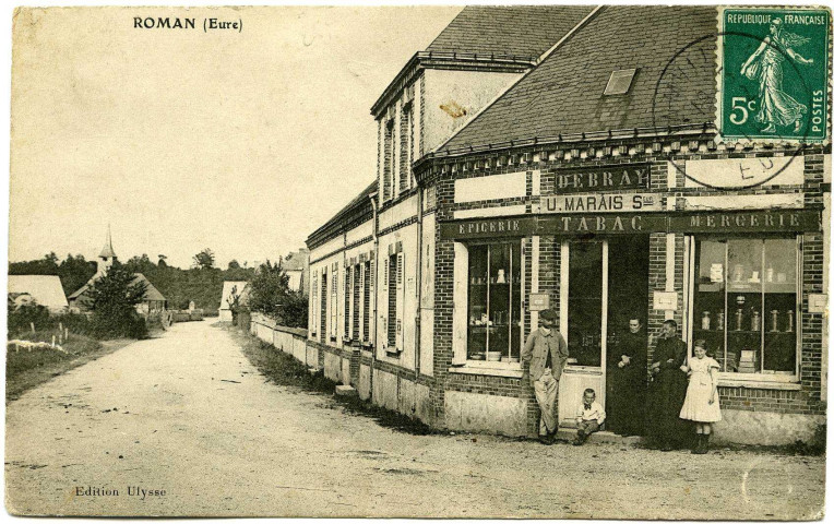 Roman. Épicerie Tabac Mercerie Debray.