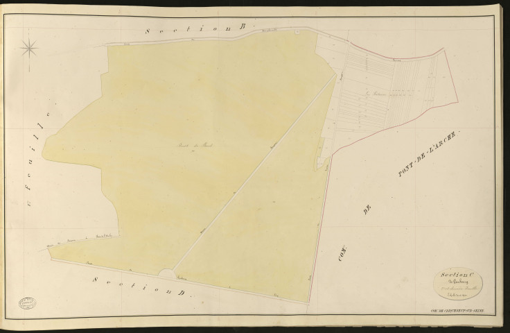 Criquebeuf-sur-Seine. Section C _ de Gaubourg _ 1re de 2 Feuilles