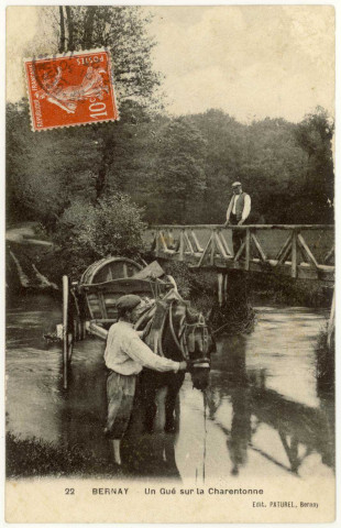 Bernay. Un Gué sur la Charentonne.