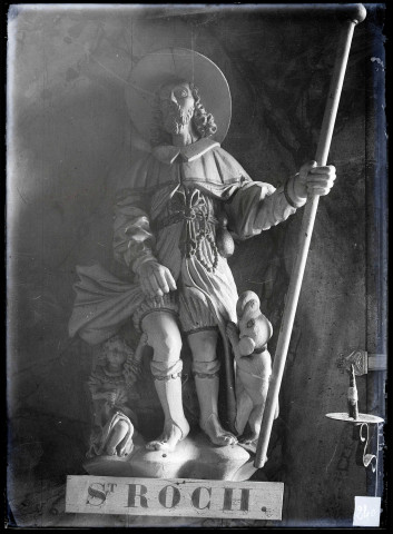 Statue de Saint-Roch de l'église de Chambord (Eure).