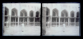 Cour intérieure de la mosquée Al-Azhar au Caire (Égypte).