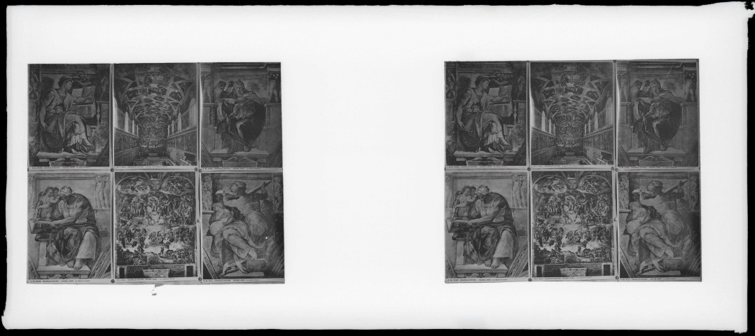 Plafond peint de la chapelle Sixtine à Rome (Italie).
