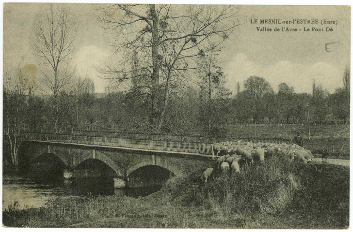 Mesnil-sur-l'Estrée (Le). Vallée de l'Avre - Le Pont Dé.