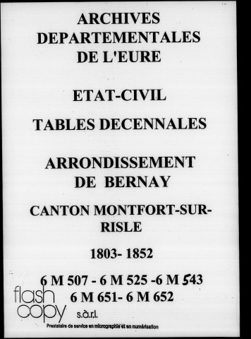 Canton de Montfort-sur-Risle, 1803-1852