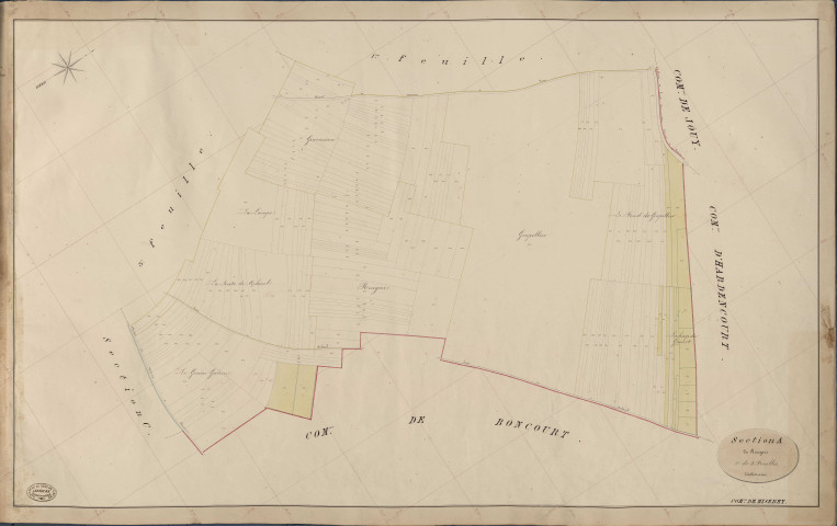 Miserey. Section A _ de Rougeri _ 2e de 3 Feuilles
