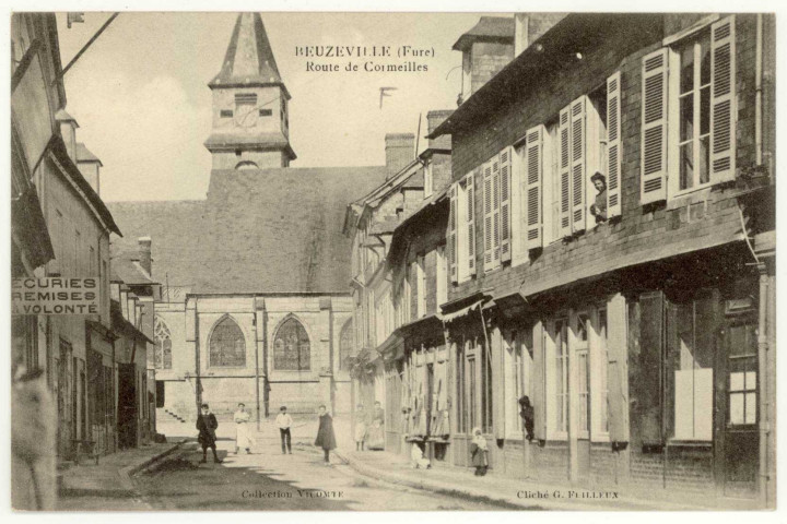Beuzeville. Route de Cormeilles.
