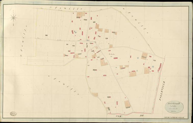 Saint-Aubin-de-Scellon. Section E _ des houlles _ 3e de 4 Feuilles