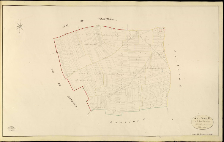 Surtauville. Section B _ de la Sente Baudouin _ Feuille Unique